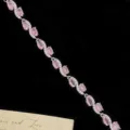 Pulsera francesa de circón rosa ovalado con cristales plateados brillantes - Estilo de Pulsera de Onda Rosa (R2699)