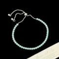 Elegantes verstellbares mintgrünes Zirkonia-Armband mit Silber-Finish für Damen - Verstellbares Linienarmband (R1654) / Minz-Mambo-Farbe