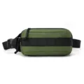 Marsupio tattico verde da uomo, elegante borsa da petto funzionale con cinghie nere. - Verde militare