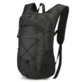 Durable lightweight black outdoor cycling and hiking backpack for travel and sports - Black