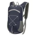 Lightweight navy blue outdoor cycling and hiking backpack with grey mesh side pockets - Dark Blue