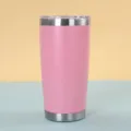 20oz stainless steel insulated travel mug pink tumbler double wall vacuum cup with lid - 20oz / Pink