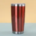 20oz stainless steel insulated tumbler with lid, double wall vacuum travel coffee mug for outdoor. - 20oz / Burgundy