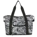 Stijlvolle reistas met grote capaciteit, zebraprint en bodemvak - Stijl 3 / Zwart-wit Zebraprint Stijl