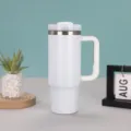 gobelet isotherme en acier inoxydable de 30oz avec poignee tasse de voyage blanc - 30oz / Blanc