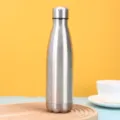 Roestvrijstalen thermische waterfles, vacuüm geïsoleerde fles voor buiten reizen in zilver finish. - 500ml / Natuurlijk