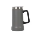 Tasse De Voyage Isotherme En Acier Inoxydable Gris Pour Biere Avec Poignee Ergonomique - 24oz / Gris