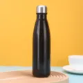 Zwarte roestvrijstalen geïsoleerde waterfles thermoskan voor buiten reizen sport - 500ml / Zwart
