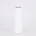 Matte white stainless steel vacuum insulated sports water bottle with screw cap finish. - 500ml / White