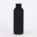Matte black 304 vacuum insulated stainless steel sports water bottle with leak-proof cap - 500ml / Black