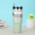 ανοξείδωτο θερμός 30oz με καλαμάκι και καπάκι, φορητή κούπα κενού για υπαίθρια χρήση. - 30oz / Λαδί