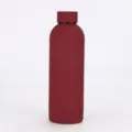 Premium matte burgundy red 304 stainless steel vacuum insulated portable sports water bottle - Dark Red