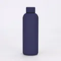 Dunkelblaue matte 304 Edelstahl Vakuum isolierte Sportflasche für Outdoor-Reisen - 500ml / Dunkelblau