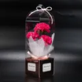 Fête des Mères 3 Œillets Bouquet de Fleurs de Savon Boîte Cadeau Emballage Transparent Romantique - Boîte Cadeau 3 Œillets / Rose rouge