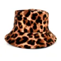 Autunno inverno moda stampa leopardato cappello da pescatore donna casual cappellino - Adulto 55-58cm / Stampa Leopardata Grande Caffè