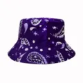 Chapeau bob violet pour femme homme vintage paisley etoile casual chapeau de soleil. - Adulte 55-58cm / Paisley Violet