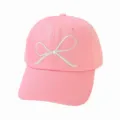 Rosa baseballkappe mit schleifenstickerei für damen, süße freizeit mütze für outdoor reisen. - Erwachsene 55-58cm / Dunkelrosa