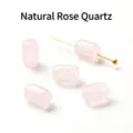 High quality natural pink rose quartz tube beads for DIY jewelry making and bracelets - 6*9mm / Natural Rose Quartz Cylinder Bead (Single)