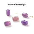 Natural amethyst cylinder tube loose beads for DIY handmade bracelet and jewelry making - 6*9mm / Natural Amethyst Cylinder Bead (Single)