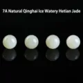 Natural 7A grade ice clear water Hetian jade round beads for DIY jewelry and crafts - 12mm / Round Bead (26JDPYX06-1) / Ice Clear Water Green