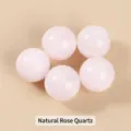 Perle di cristallo di quarzo rosa naturale di qualità per la creazione di gioielli - 16mm / Perla in Quarzo Rosa Naturale Senza Foro