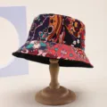 Patchwork print Fischerhut Detail, farbiger wendbarer Sonnenhut für Damen Freizeit. - 39