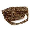 Moderna borsa a tracolla con stampa leopardata borsa casual in tessuto per donne - Adulto 55-58cm / Set cappello e borsa / Borsa marrone con piccola stampa leopardata