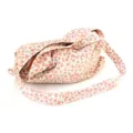 Borsa a tracolla con stampa floreale borsa in tessuto casual borsa elegante da donna per uso - Adulto 55-58cm / Set cappello e borsa / Fiorellini rosa e bianco panna per borse