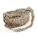 Borsa a tracolla in tessuto con stampa floreale, design morbido e casual con lunga bretella. - Adulto 55-58cm / Set cappello e borsa / Fiorellini rosa e verde pavone per borse