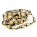 Borsa a tracolla casual da donna in tessuto con stampa floreale borsa a sacco alla moda - Adulto 55-58cm / Set cappello e borsa / Borsa con piccola margherita nera