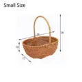 Small brown imitation rattan hand-woven basket for picnic, eggs and fruit picking - (Small) Watermelon Basket