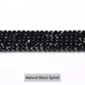 Natural black spinel faceted square cube beads for professional DIY jewelry accessory making - 70-90 Pieces/Pack / Natural Black Spinel
