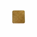 Square woven seagrass placemat, 14x14cm handmade vintage rattan heat insulation tea cup mat. - Square 14*14