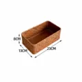 Petit Panier de Rangement Tissé en Rotin Organisateur de Bureau Boîte 23x13x8cm - Rectangulaire Petit (23x13x8cm)