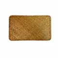 Handmade woven seagrass placemat vintage rectangular straw table mat heat resistant pad 32x22cm - Rectangle 32*22