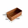 Panier de rangement tisse taille M rectangulaire boite organiseur de bureau pour collations. - Rectangulaire Moyen (26x16x8.5cm)