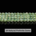 High-quality natural green prehnite loose beads strand for DIY jewelry accessories - 4mm (Approx 95 Pieces/Pack) / 3A Natural Prehnite