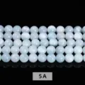 Natural blue topaz round beads for DIY jewelry making, 5A grade aquamarine color beads - 10mm (Approx 37 Pieces/Pack) / 5A Natural Aquamarine Color (Topaz)