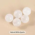 Natürliche weiße Kristallperlen ohne Loch für die DIY-Schmuckherstellung und Deko - 16mm / Natürlicher Weißer Kristall Perle ohne Loch