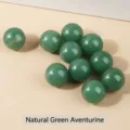 Natürliche grüne Aventurin-Steinperlen für die DIY-Schmuckherstellung - 20mm / Natürliche Grüne Aventurin ohne Loch Perle