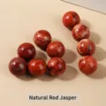 Natürliche rote Jaspissteinkugeln für DIY-Schmuckherstellung, Kristallheilung und Dekoration - 20mm / Natürliche Roter Stein ohne Loch Perle