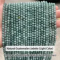 Perles rondes en jadeite du Guatemala vert clair 4mm pour accessoires de création de bijoux DIY - 4mm (env. 90pcs) / Vert clair
