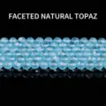 High quality faceted natural blue topaz round beads for DIY jewelry accessories - Faceted Beads / 2mm (Approx 175 Pieces/Strand) / Light Blue