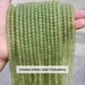 Natural light green chalcedony abacus beads for DIY jewelry making accessories - 5*6mm Approx 72 Pieces / Celadon Nephrite Jade Chalcedony Vintage Cut Beads