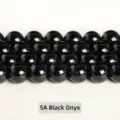 High-quality 5A grade polished black agate beads for DIY jewelry making and bracelets - 4mm (Approx 90pcs) / 5A Black Agate