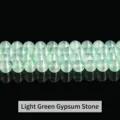 Perle tonde in selenite naturale verde chiaro con effetto occhio di gatto per fai da te - 6mm Confezione / Verde chiaro