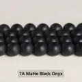 High-quality 7A grade matte black agate loose beads for professional DIY jewelry making - 4mm (Approx. 90 pcs/strand) / 7A Frosted Black Agate