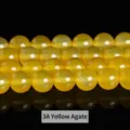 Professional grade 3A natural yellow agate round loose beads for DIY jewelry making - 6mm (Approx 60pcs) / 3A Yellow Agate Loose Beads