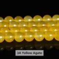 High quality 3A grade natural yellow agate loose round beads for DIY jewelry making - 4mm (Approx 90pcs) / 3A Yellow Agate