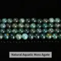 Natural 5A grade green moss agate round loose beads for DIY jewelry making crafts - 4mm (Approx 90pcs) / 5A Moss Green